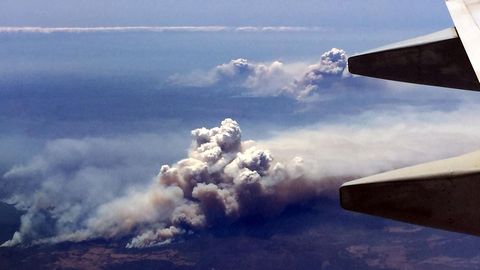 Luftaufnahme der Brände im Bundesstaat New South Wales
