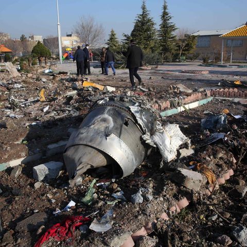 Iran: Die Absturzstelle der ukrainischen Maschine Passagiermaschine bei Teheran