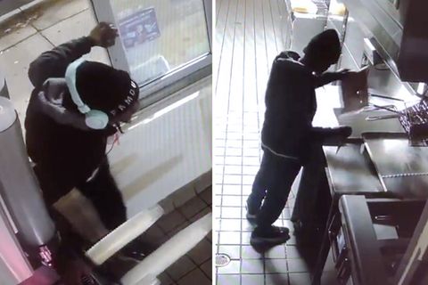 Mann bricht in "Taco Bell"-Filiale ein und macht sich einen Snack.