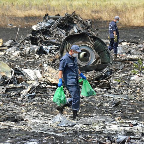 Trümmerteile des Fluges MH17 in der Ostukraine