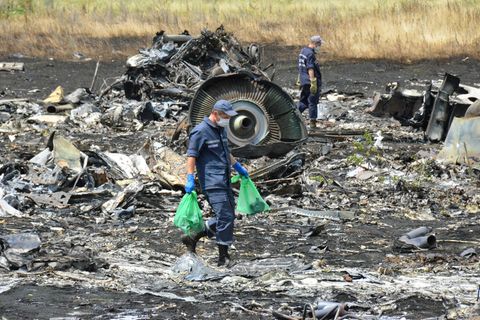 Trümmerteile des Fluges MH17 in der Ostukraine