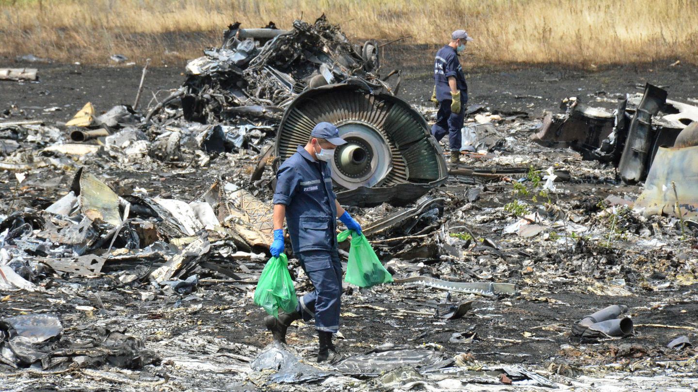 Trümmerteile des Fluges MH17 in der Ostukraine