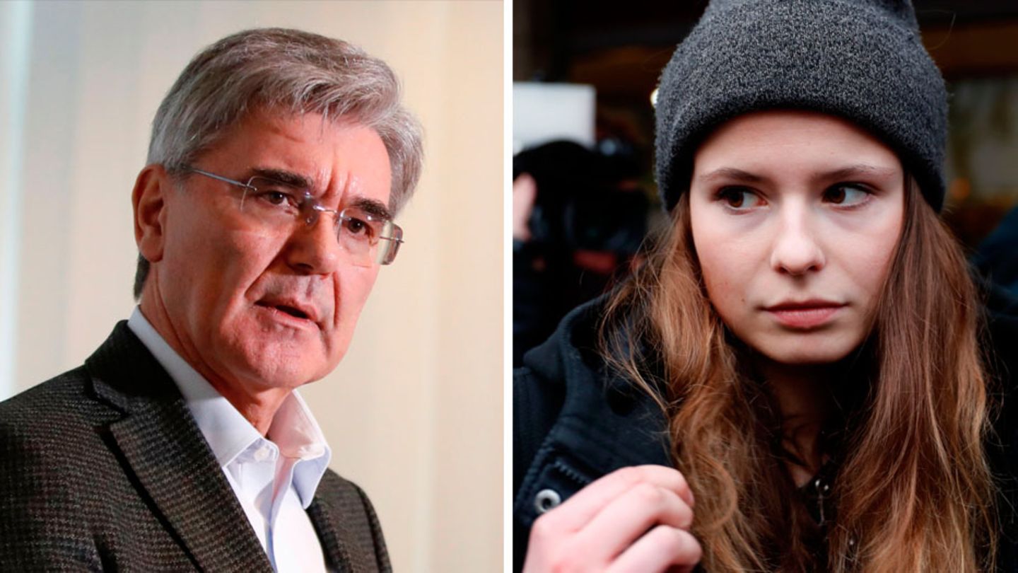 Siemens-Chef Joe Kaeser und Friday-for-Future Aktivistin Luisa Neubauer nach ihrem Treffen in Berlin