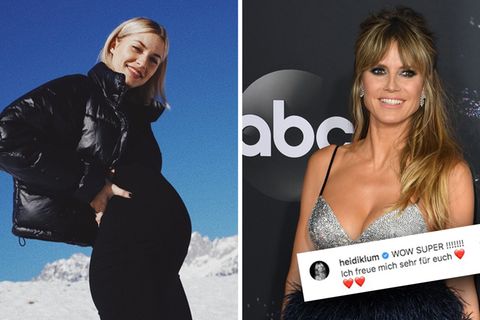 Lena Gercke ist schwanger – Heidi Klum gratuliert.