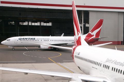 Zwei Flugzeuge der australischen Fluggesellschaft Qantas