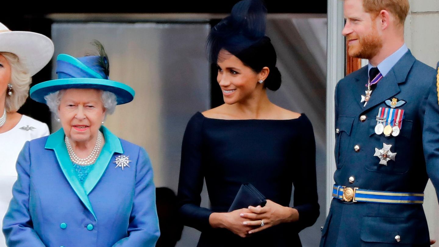 Queen Elizabeth II., Herzogin Meghan und Prinz Harry