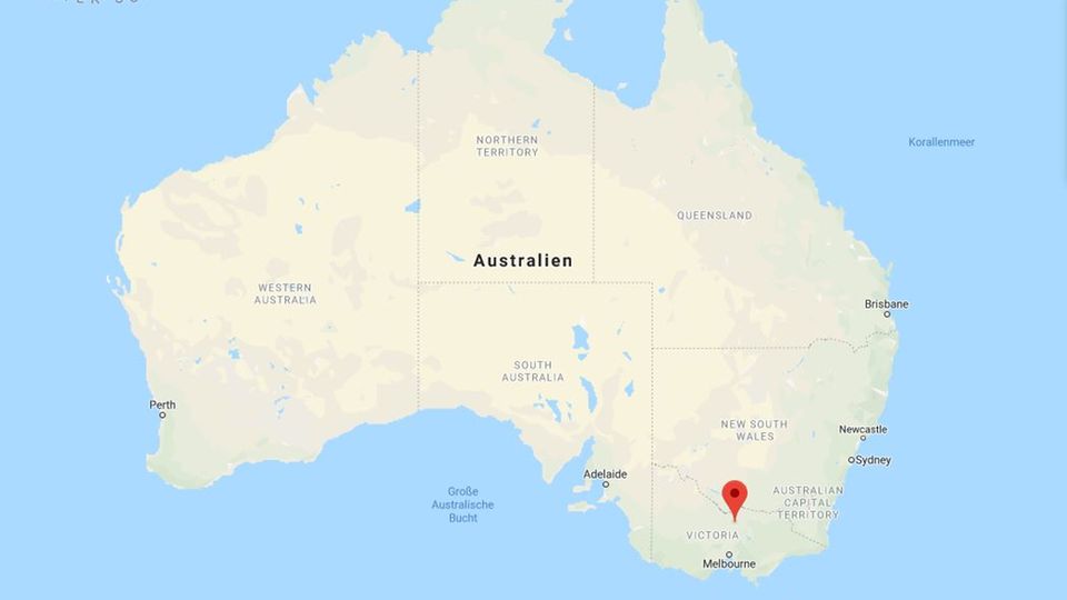 Der Ort Murchison au der Karte Australiens Der Ort Murchison au der Karte Australiens