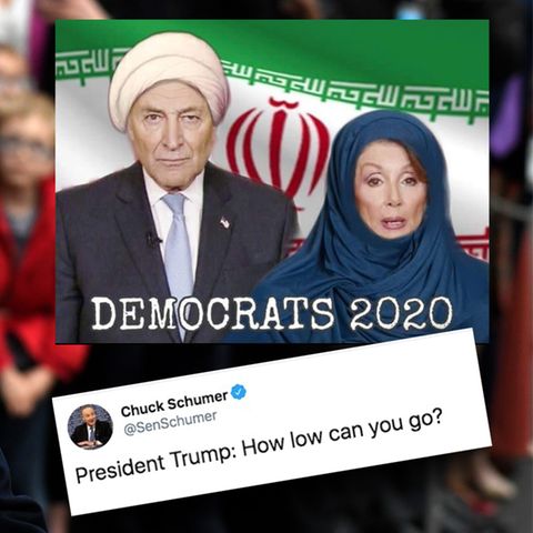 Donald Trump retweetet ein Bild von Nancy Pelosi und Chuck Schumer in traditioneller muslimischer Kleidung.