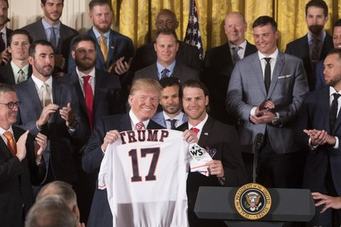 Major League Baseball: Spieler und Staff der Houston Astros 2018 zu Gast im Weißen Haus