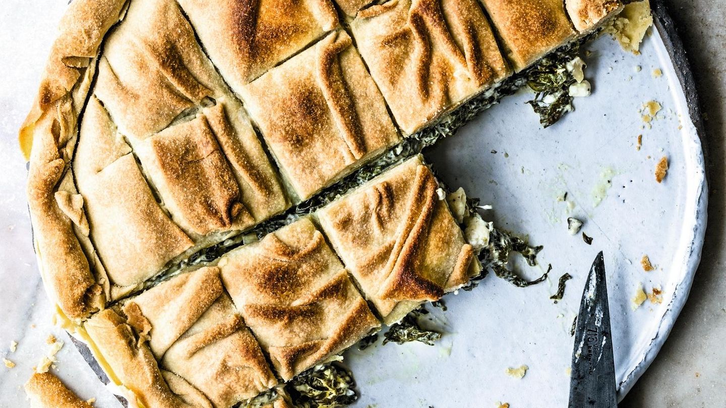 Spanokopita; griechischer Spinat-Kuchen Kolumne Bert Gamerschlag Spanakopita