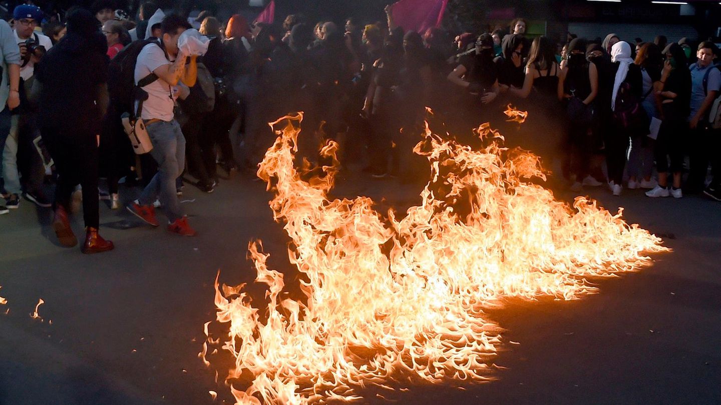 Demonstration in Mexiko