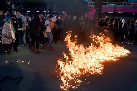 Demonstration in Mexiko