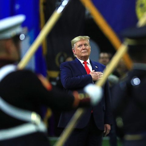 Donald Trump beim Football