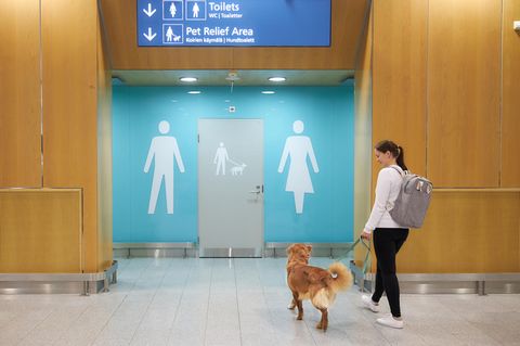 Der finnische Flughafenbetreiber Finavia hat am Airport Helsinki-Vantaa einen Toilettenbereich für Vierbeiner eingeführt