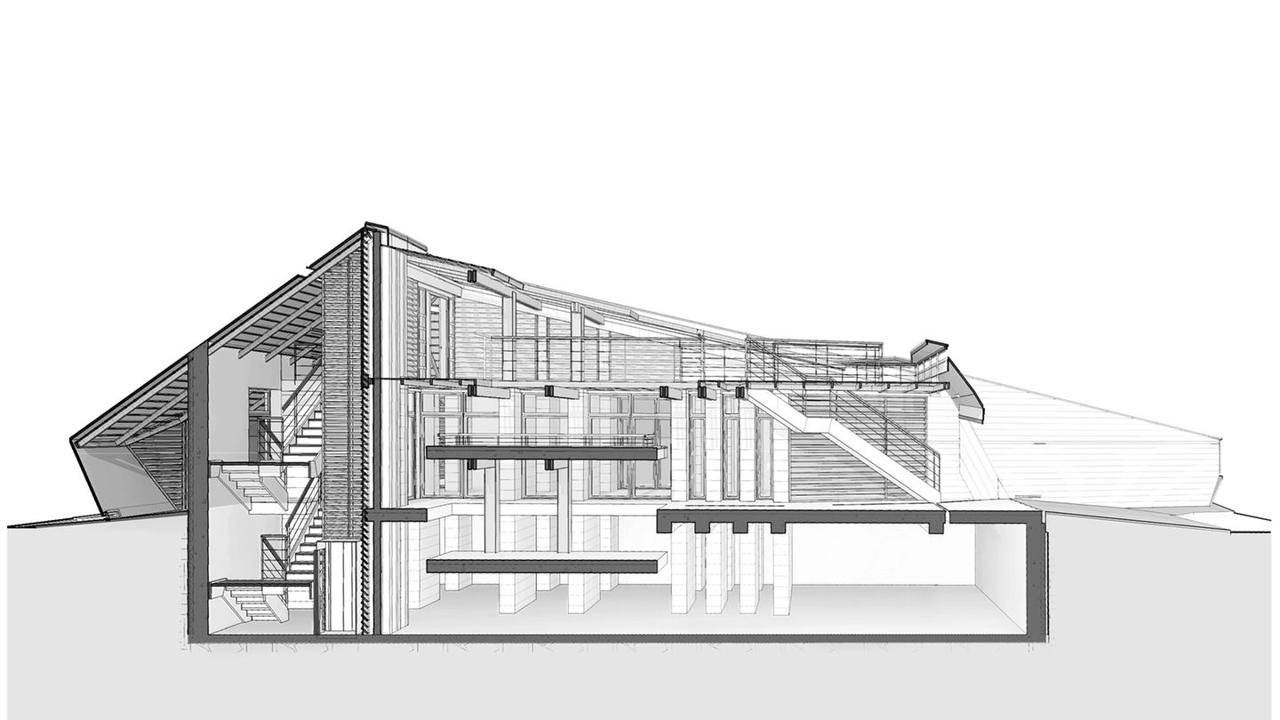 Die Seitenansicht zeigt den Keller.