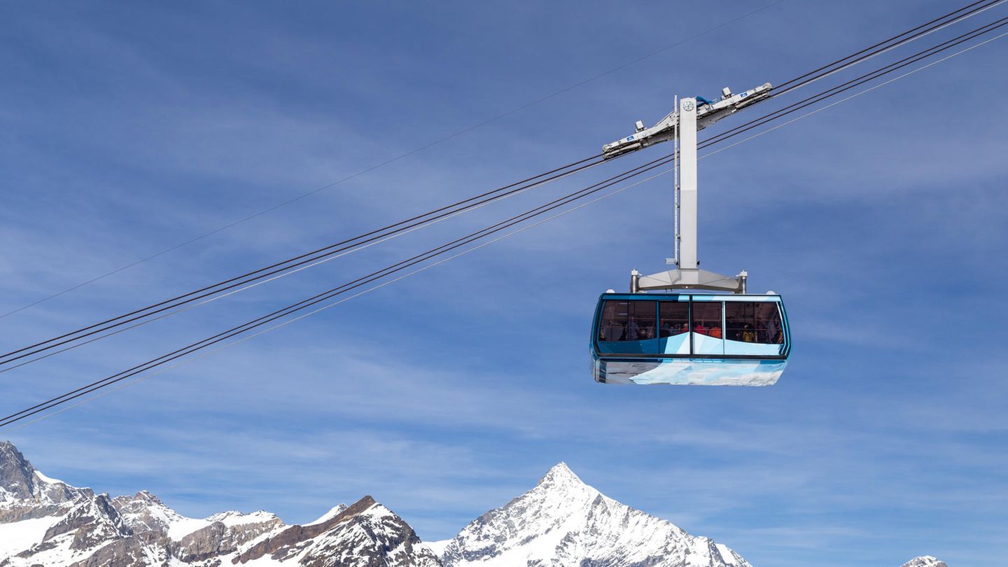 Eine Bergbahn in der Schweiz