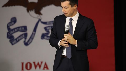 Der demokratische Bewerber Pete Buttigieg bei einer Wahlkampfveranstaltung in Sioux City, Iowa
