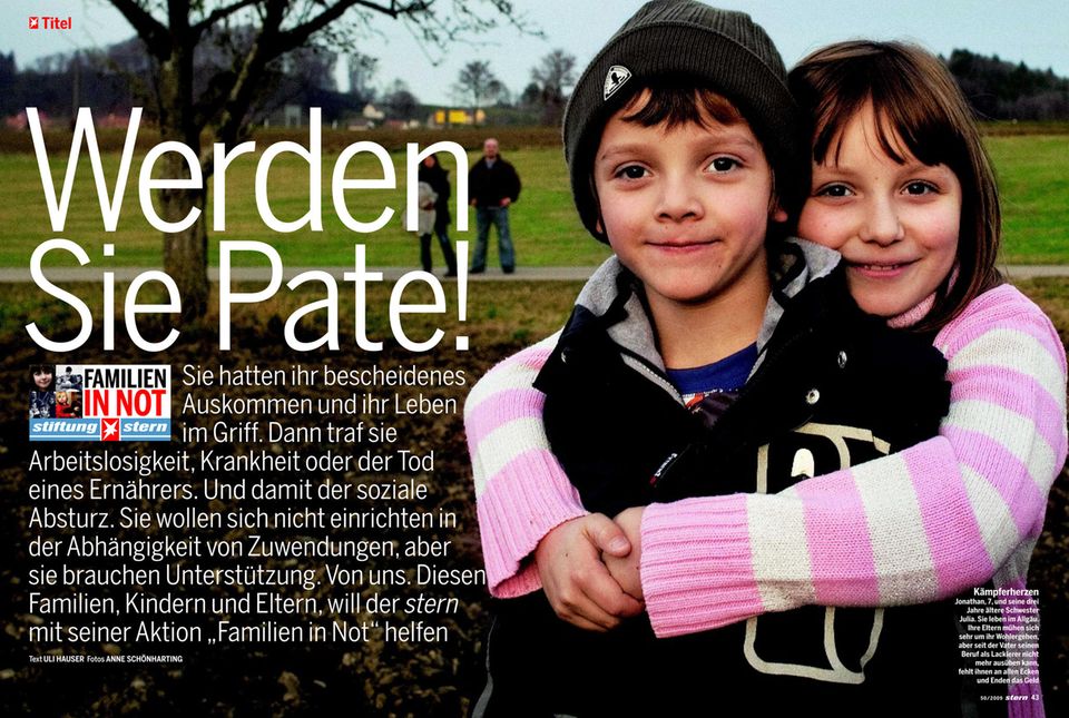 Mit diesem Aufruf im stern im Dezember 2009 begann die Spendenaktion