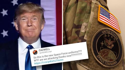 Twitter lacht über die Uniformen von Donald Trumps Space Force