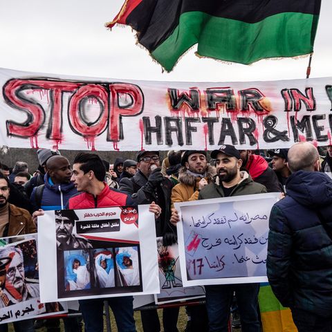 Demonstrationen am Rande der Libyen-Konferenz