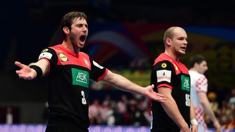 Handball-EM: Kapitän Uwe Gensheimer schreit nach dem Kroatien-Spiel seinen Frust heraus