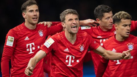 Thomas Müller jubelt über sein wichtiges 1:0 gegen Hertha BSC Berlin