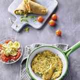 Freitagmittag       Wrap mit Pesto, Polpette und Tomaten      Zutaten: 1 Prep-Wrap-Eierkuchen, 3 EL Prep-Pesto, 3 Prep-Polpette, 150 g Kirschtomaten, 1 Handvoll Rucola      To do: Den aufgerollten Eierkuchen aus der Folie nehmen und mit Pesto bestreichen. Polpette würfeln und darauf verteilen. Tomaten waschen, 100 g davon halbieren und auf den Wrap geben. Den Rucola waschen, trocken schütteln, hacken und über die Tomaten streuen. Aufrollen, eng in Butterbrotpapier wickeln, in der Mitte durchschneiden und in eine Lunchbox packen. Restliche Tomaten dazulegen.      To go: Einfach frisch aus der Box genießen.      Freitagabend      Risotto-Frittata mit Tomatensalat      Zutaten: 1 Handvoll Rucola, 1 Ei (Größe M), restliches Risotto (siehe Donnerstagabend), 3 TL Olivenöl, 1–2 große Tomaten, 2–3 Artischockenherzen, 1 Zwiebel, Salz, Pfeffer      At home: Rucola waschen, fein hacken und mit dem Ei in das Risotto rühren. 1 TL Öl in einer Pfanne erhitzen, die Risottomischung hineingeben, glatt drücken und bei kleiner Hitze braten. Wenden, 1 TL Öl am Rand zugießen und braten. Tomaten und Artischocken in Scheiben schneiden, in einer Schale anrichten. Die Zwiebel schälen, fein würfeln, darüberstreuen. Etwas Artischockensud mit dem restlichen Öl mischen, salzen, pfeffern. Über den Salat träufeln. Zur Frittata genießen.