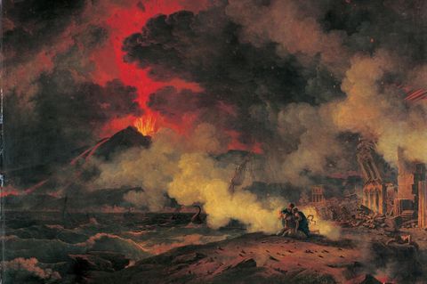 Ausbruch des Vesuv und der Tod des Plinius von Pierre Henri de Valenciennes