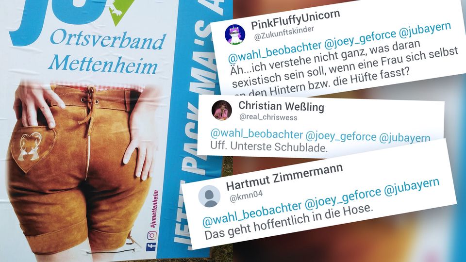 Ein Wahlplakat der Jungen Union sorgt für Aufregung im Netz. Ein Wahlplakat der Jungen Union sorgt für Aufregung im Netz.