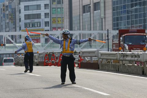 Baustelle Absperrung Japan