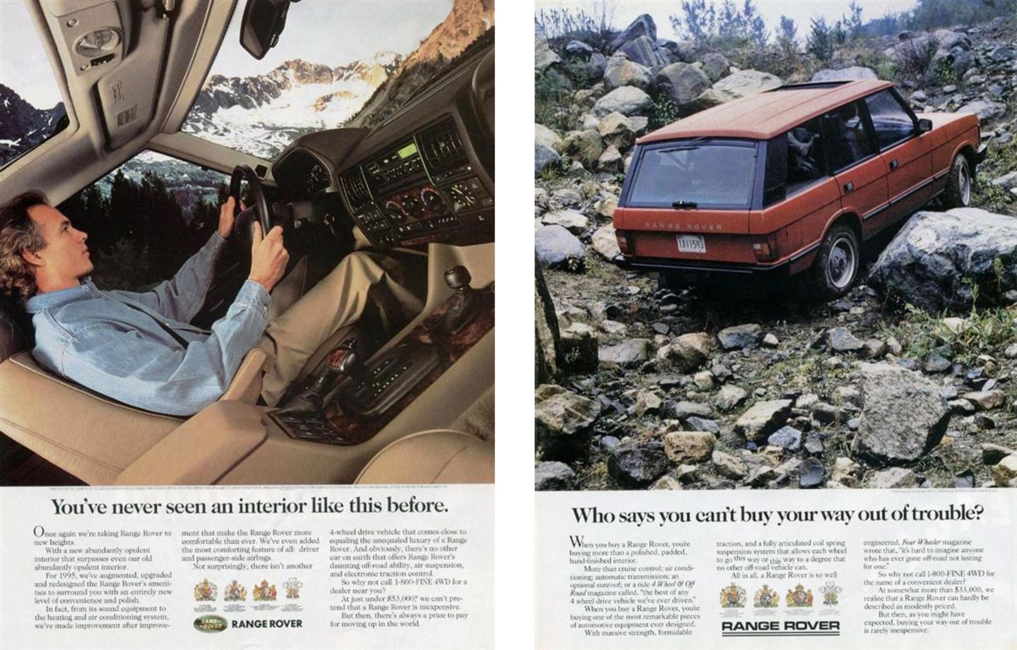 Anders als die heutigen SUV-Käufer besaß der Besitzer eines Range Rovers genügend Land, um sein Fahrzeug auch zu benutzen.