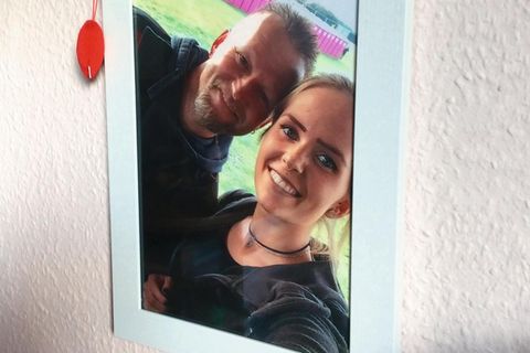 Fabien Martini mit ihrem Vater Christian auf einem Foto