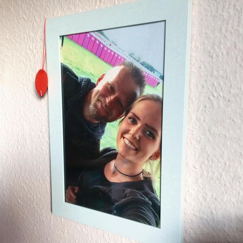 Fabien Martini mit ihrem Vater Christian auf einem Foto