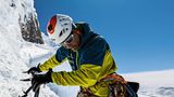 Robert Jasper führt die Seillängen im Anraumeis am Cerro Largo