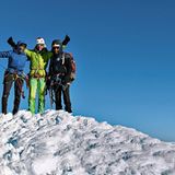 Jörn Heller, Robert Jasper und Andreas Thomann auf dem Gipfel