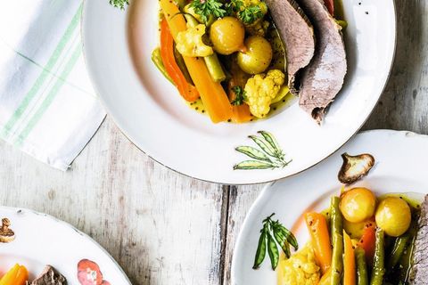 Rinderbrust mit Gemüse