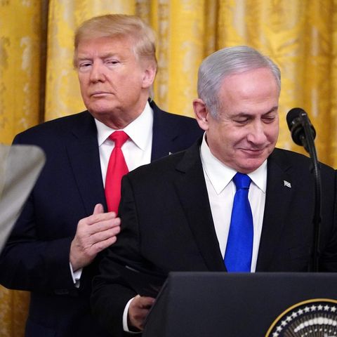 US-Präsident Donald Trump mit Israels Ministerpräsident Benjamin Netanjahu im Weißen Haus in Washington