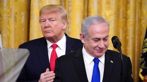 US-Präsident Donald Trump mit Israels Ministerpräsident Benjamin Netanjahu im Weißen Haus in Washington
