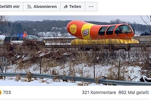 Polizei stoppt Wurst-Mobil und kommentiert online launig die Aktion