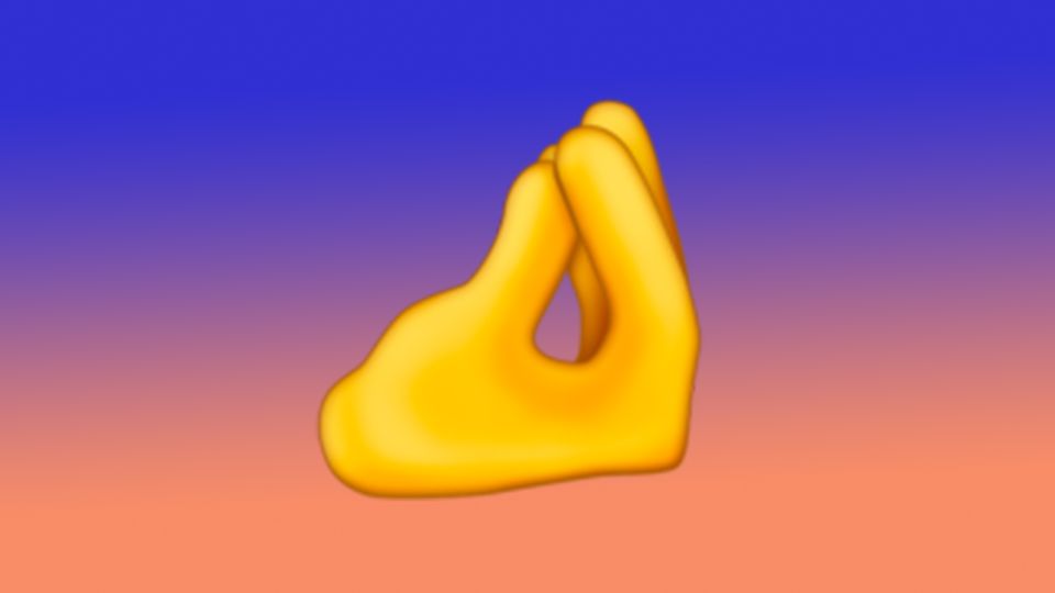 Emoji Neue Zusammengekniffene Finger Pinched fingers