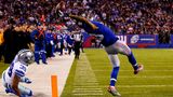 "The Catch": Odell Beckham von den New York Giants fängt einen unglaublichen Touchdown gegen die Dallas Cowboys am 23. November 2014 im heimischen MetLife Stadium 