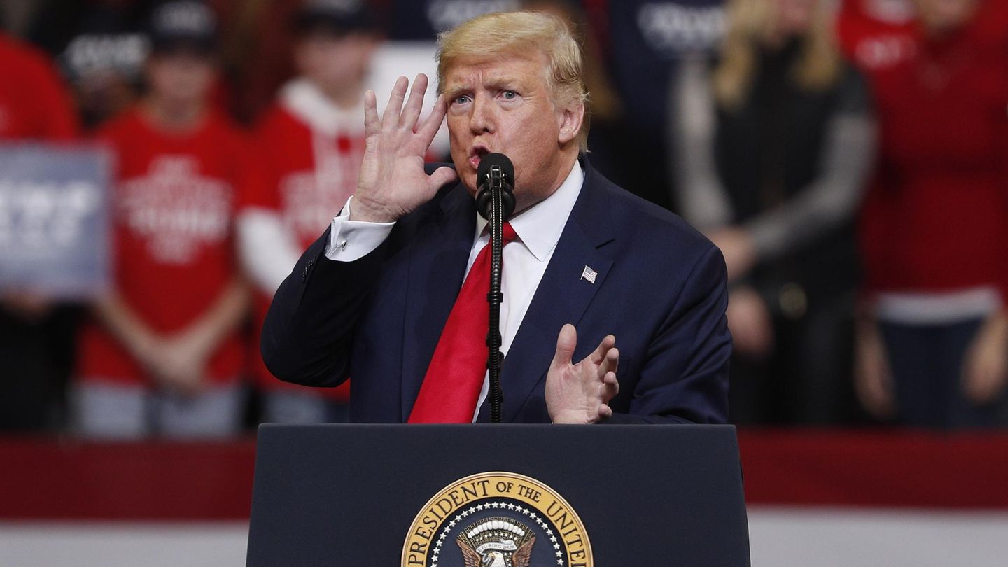 Donald Trump, hier bei einem Wahlkampfauftritt in Iowa