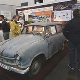 Ein Lloyd LS 400s. Dieses Fahrzeug wurde 1955 in Bremen gebaut und war seit 1976 in einem Hochregal eingelagert.