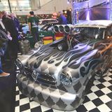 Die Borgward Isabella von 1954 mit 2000 PS - Spitze bis 325 km/h - ist erstmals auf einer Messe zu sehen. Von Drag Racing Germany.