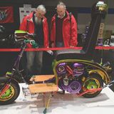 Skeleton Lambretta L150 von 1960. Nils Langschwandt hat alle Komponenten auf maximalen Aufmerksamkeitswert getrimmt.