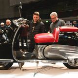 Sonderschau Motorrollerkultur in Deutschland:  Bastert Einspurauto. Der Luxusscooter sollte verhinderte Autofahrer beglücken und wurde vom Bielefelder Fabrikanten Helmut Bastert hergestellt. Die Stückzahlen blieben rar.