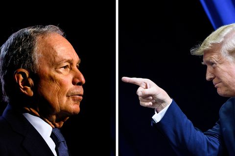 US-Präsident Donald Trump (r.) und der demokratische Präsidentschaftsbewerber Michael Bloomberg