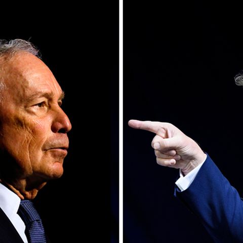 US-Präsident Donald Trump (r.) und der demokratische Präsidentschaftsbewerber Michael Bloomberg