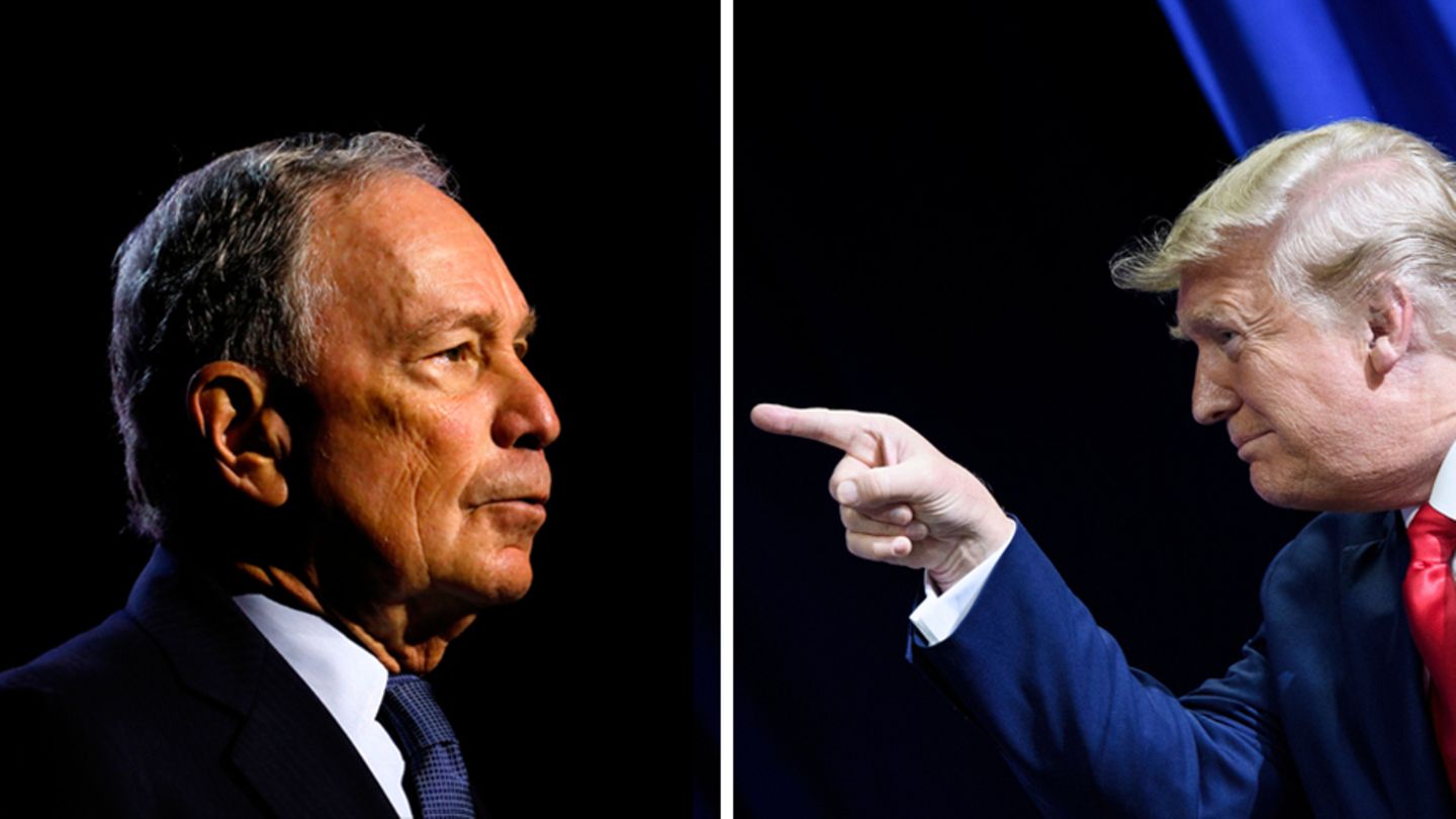 US-Präsident Donald Trump (r.) und der demokratische Präsidentschaftsbewerber Michael Bloomberg