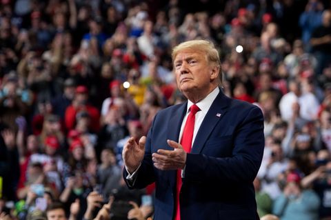 US-Präsident bei einem Wahlkampfauftritt im US-Bundesstaat Iowa